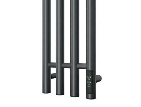 Полотенцесушитель Электрический «Apextermo» Luna, I-образный, 20x110см, Вороненая Сталь (LN10113GF)