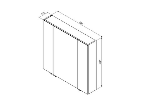 Зеркало-Шкаф «Aquanet» Алвита 90 Белый (00235343)