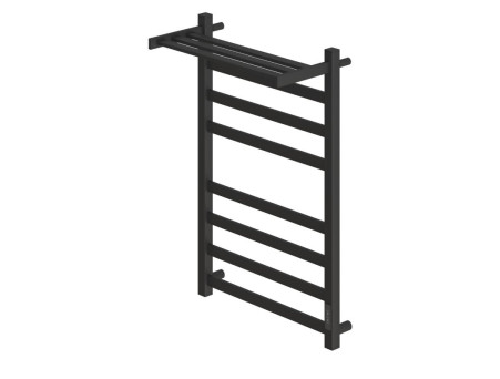 Полотенцесушитель Электрический «Apextermo» Terra, Лесенка, с Полкой, 50x80см, Черный Матовый (TR01185BM)