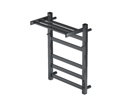 Полотенцесушитель Электрический «Apextermo» Terra, Лесенка, с Полкой, 40x60см, Вороненая Сталь (TR11164GF)