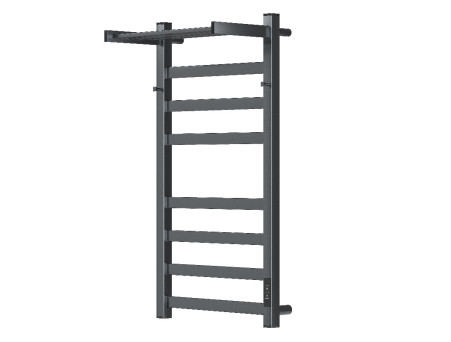 Полотенцесушитель Электрический «Apextermo» Terra, Лесенка, с Полкой, 40x80см, Вороненая Сталь (TR11184GF)