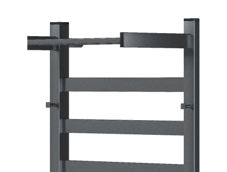 Полотенцесушитель Электрический «Apextermo» Terra, Лесенка, с Полкой, 40x80см, Вороненая Сталь (TR11184GF)