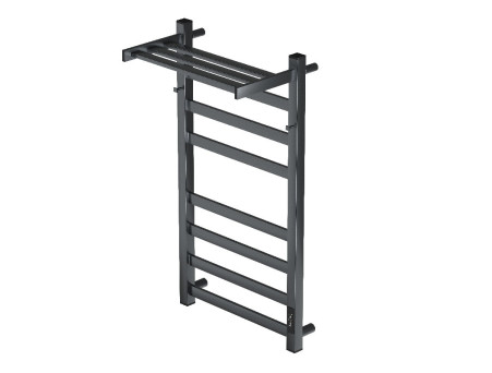 Полотенцесушитель Электрический «Apextermo» Terra, Лесенка, с Полкой, 40x80см, Вороненая Сталь (TR11184GF)