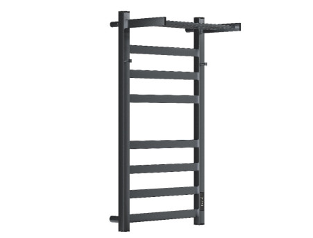 Полотенцесушитель Электрический «Apextermo» Terra, Лесенка, с Полкой, 40x80см, Вороненая Сталь (TR11184GF)