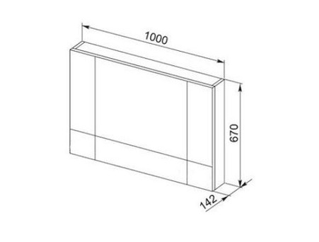 Зеркало-Шкаф «Aquanet» Нота 100 Белый (00165372)