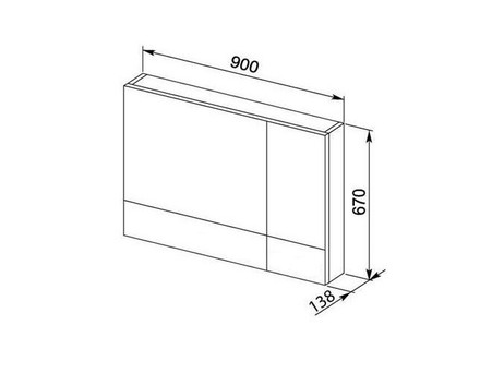 Зеркало-Шкаф «Aquanet» Нота 90 Белый (00165371)