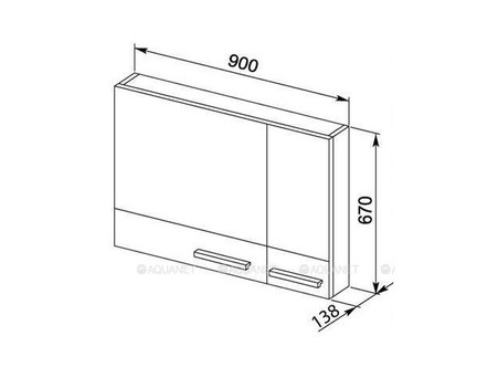Зеркало-Шкаф «Aquanet» Нота 90 Венге (00159110)