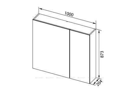 Зеркало-Шкаф «Aquanet» Нью-Йорк 100 Орех (00203955)