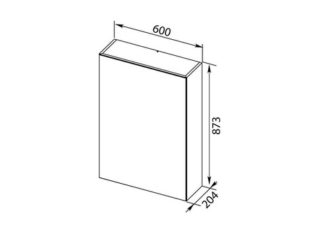 Зеркало-Шкаф «Aquanet» Нью-Йорк 60 Орех (00203951)