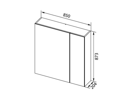 Зеркало-Шкаф «Aquanet» Нью-Йорк 85 Орех (00203954)