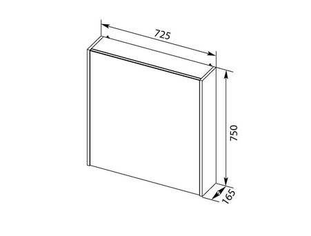 Зеркало-Шкаф «Aquanet» Остин 75 Дуб Кантербери (00201735)