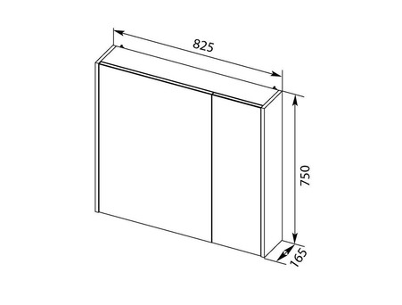 Зеркало-Шкаф «Aquanet» Остин 85 Дуб Сонома (00201729)