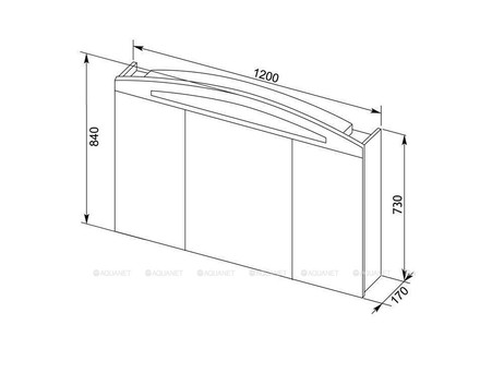 Зеркало-Шкаф «Aquanet» Тренто 120 Венге (00156445)