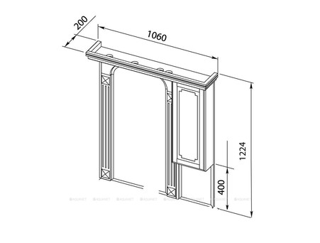 Зеркало-Шкаф «Aquanet» Фредерика 100 Белый (00171272)