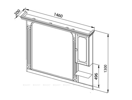 Зеркало-Шкаф «Aquanet» Фредерика 140 Белый (00171012)