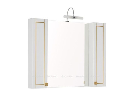 Зеркало-Шкаф «Aquanet» Честер 105 Белый, Золото (00186084)