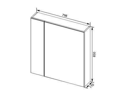 Зеркало-Шкаф «Aquanet» Эвора 80 Белый (00184936)