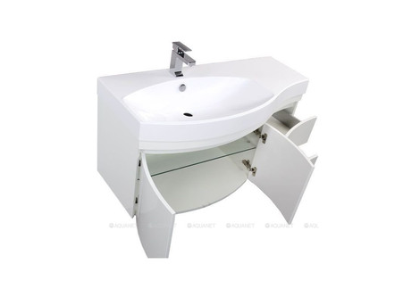 Тумба с Раковиной «Aquanet» Опера 115 L Белый, 2 Дверцы, 2 Ящика (00212990)