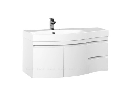 Тумба с Раковиной «Aquanet» Опера 115 L Белый, 2 Дверцы, 2 Ящика (00212990)