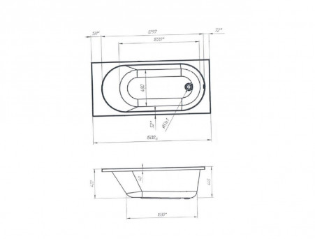 Акриловая Ванна «MarkaOne» Atlas 150х70, Комплект (146790)