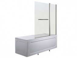 Шторка на Ванну «MarkaOne» HX-112С-1, Прозрачное Стекло, 126x140 L/R (008639)