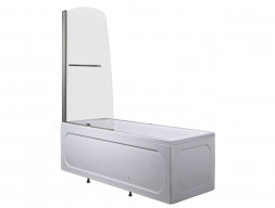 Шторка на Ванну «MarkaOne» P-03, Прозрачное Стекло, 82x150 L/R (008923)