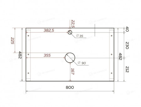 Тумба с Раковиной «MarkaOne» Grunge Loft 80п, Дуб Вотан, 1 Ящик (4604613345587)