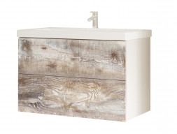 Тумба с Раковиной «MarkaOne» Mix 60п Бетон Push (4604613322601)