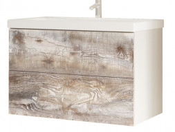 Тумба с Раковиной «MarkaOne» Mix 80п Бетон Push (4604613322618)