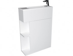 Тумба с Раковиной «MarkaOne» Stretto 60п, Белый Глянец R (4604613004217)