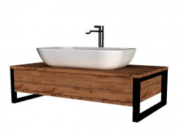 Тумба с Раковиной «MarkaOne» Grunge Loft 90п, Дуб Вотан, 1 Ящик (4604613352165)
