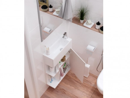 Тумба с Раковиной «MarkaOne» Stretto 50п, Белый Глянец R (4604613004200)