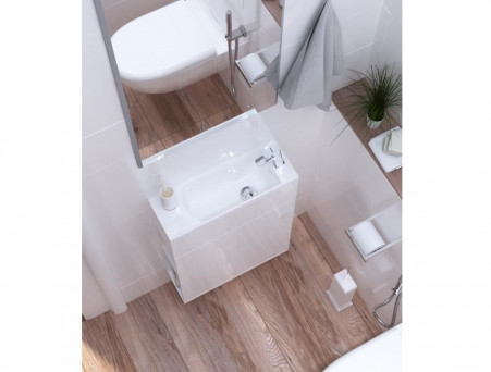 Тумба с Раковиной «MarkaOne» Stretto 50п, Белый Глянец R (4604613004200)