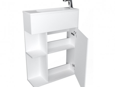 Тумба с Раковиной «MarkaOne» Stretto 50п, Белый Глянец R (4604613004200)