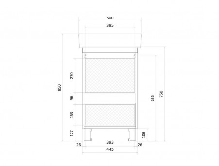 Тумба с Раковиной «MarkaOne» Tera 50н, Дуб Сонома (4604613340742)