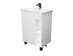 Тумба с Раковиной «MarkaOne» Nuvo 60н, Белый Глянец (4604613337049)