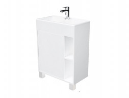 Тумба с Раковиной «MarkaOne» Lido 60н, Белый Глянец (4604613342548)