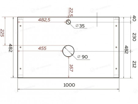 Тумба с Раковиной «MarkaOne» Grunge Loft 100п Бетон Темно-серый, 1 Ящик (4604613352103)