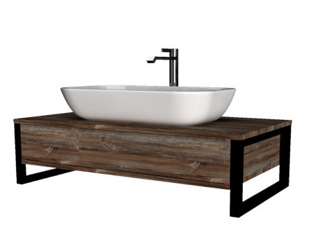 Тумба с Раковиной «MarkaOne» Grunge Loft 80п, Дуб Намибия, 1 Ящик (4604613352134)