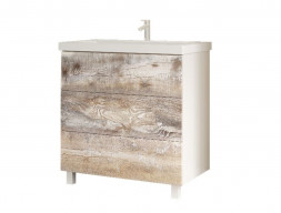 Тумба с Раковиной «MarkaOne» Mix 70н Бетон Push (4604613327422)