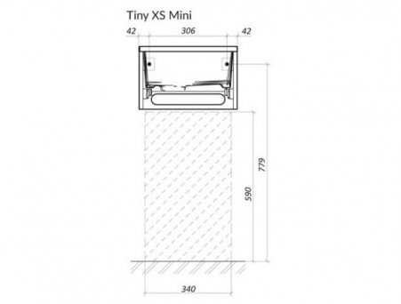 Панель с Раковиной «MarkaOne» Tiny Xs Mini L, Белый Глянец (4604613342623)