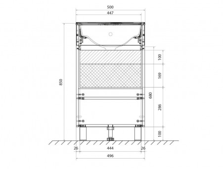 Тумба с Раковиной «MarkaOne» July 50н, Белый Глянец (4604613342616)