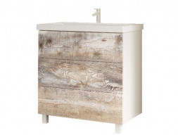 Тумба с Раковиной «MarkaOne» Mix 60н Бетон Push (4604613327378)