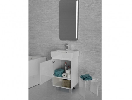 Тумба с Раковиной «MarkaOne» Tera 60н, Белый Глянец (4604613337087)