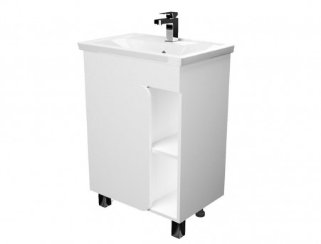 Тумба с Раковиной «MarkaOne» Nuvo 70н, Белый Глянец (4604613337056)