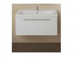 Тумба с Раковиной «MarkaOne» соната 90п, Белый Глянец, 1 Ящик (4604613317300)