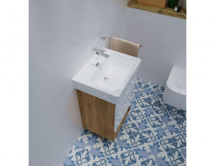 Тумба с Раковиной «MarkaOne» Tera 55н, Дуб Сонома (4604613340773)