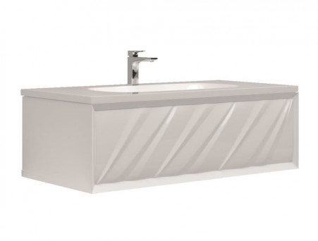 Тумба с Раковиной «MarkaOne» Glace 100п White (4604613332631)