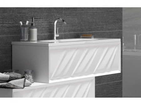 Тумба с Раковиной «MarkaOne» Glace 100п White (4604613332631)