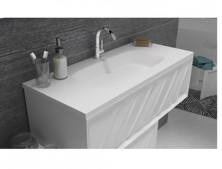 Тумба с Раковиной «MarkaOne» Glace 100п White (4604613332631)